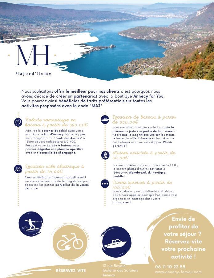 Le Lake - Vue Lac Et Montagne - Majord'Home Annecy Esterno foto